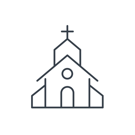 Icon Kirche Strichzeichnung