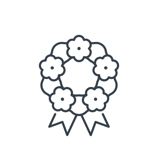 Icon Blumenschmuck Strichzeichnung