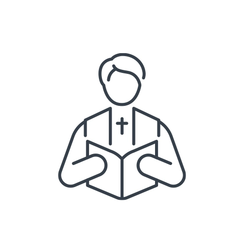 Icon Vermittlung Trauerredner Strichzeichnung